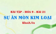 Bài tập Sự ăn mòn Kim loại: Giải bài 1, 2, 3, 4, 5 trang 67 SGK Hóa 9 bài 21